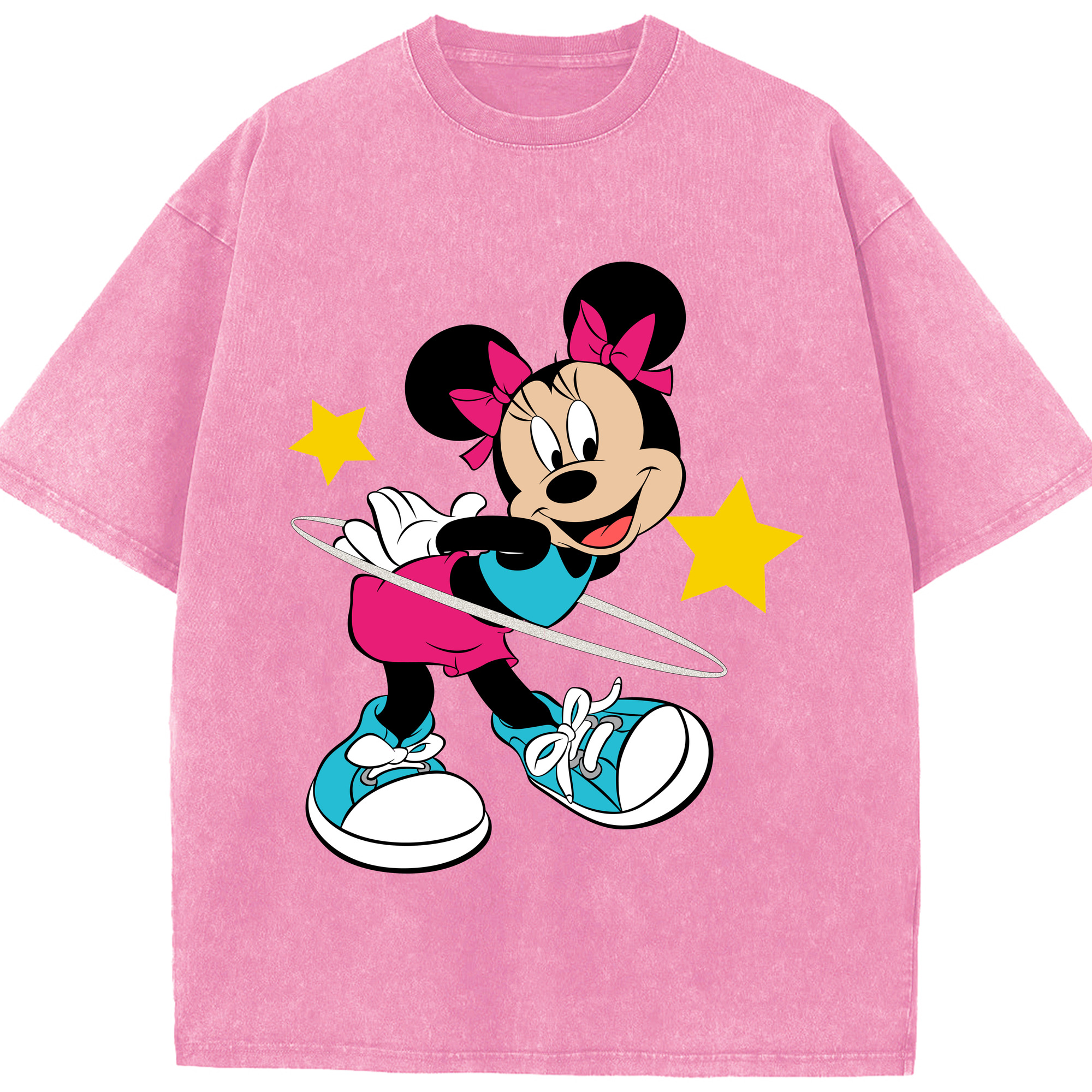 （画像用） ミッキーマウス Mickey Mouse 綿100% ヴィンテージ風 半袖Tシャツ（フロントプリント）